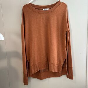 Athleta Cozy Karma Rust Brown Long Sleeve Sweatshirt Women’s Small Petite